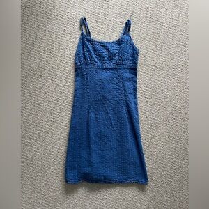 Wild Fable Blue Textured Sleeveless Dress